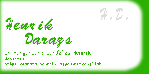 henrik darazs business card